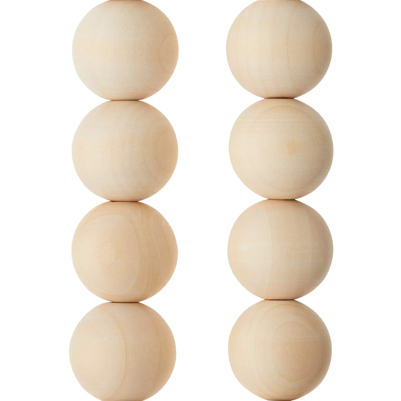 Raw Pine Wood Round Beads, 25mm by Bead Landing™